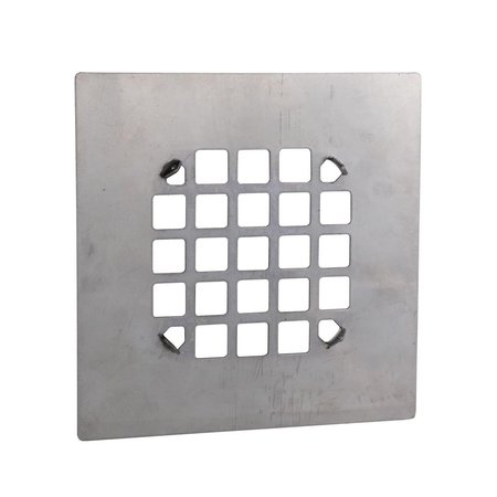 Danco 4-1/4 in. Chrome Gray Square Drain Cover 9D00011034